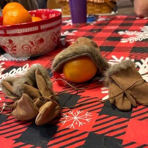 Brown Fur-Lined Mittens plus-Kaya Meet American Girl